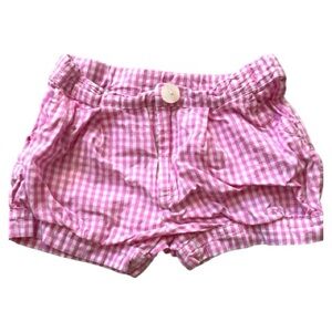 Smocked or Not Gingham Girls Shorts- Size 6